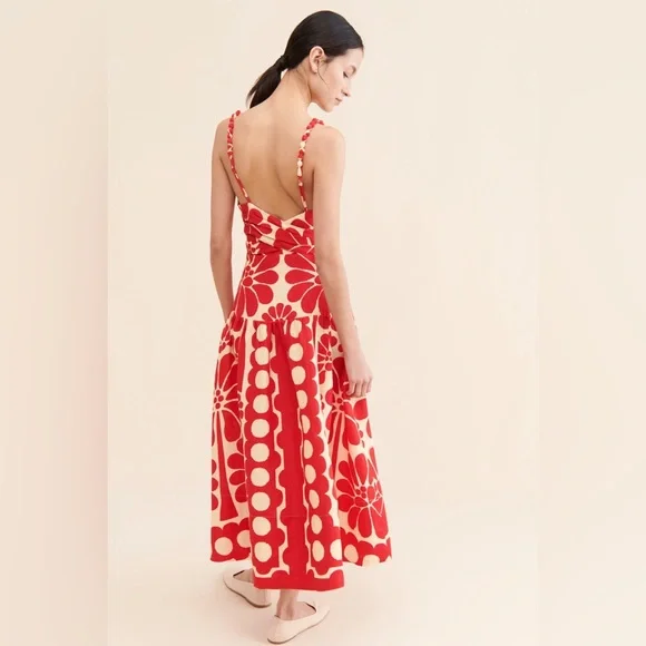 Farm Rio Palermo Linen Midi Dress - Picture 2 of 6